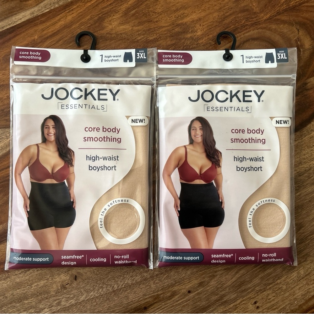 2 Jockey Core Body Smoothing High-Waist Boyshort - Beige 3XL